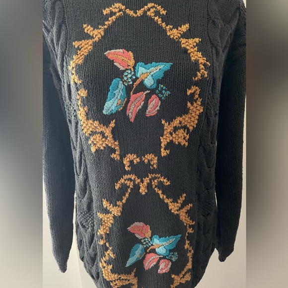 New Edition Grey Cotton Cable Knit Sweater Size Medium - Picture 2 of 15